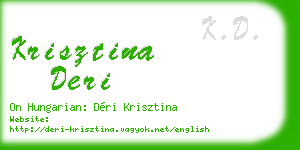 krisztina deri business card