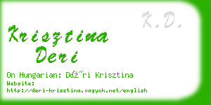 krisztina deri business card